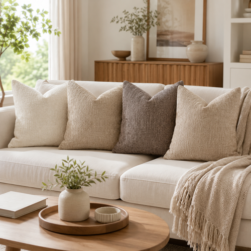 Chenille Decorative Pillow Cover Set