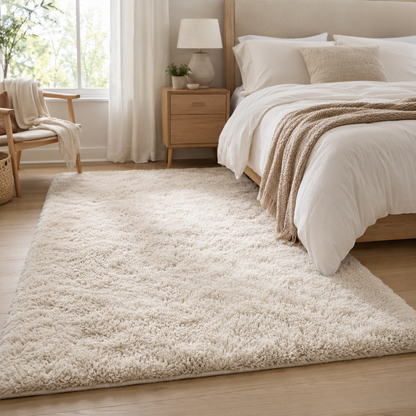Plush Washable Bedroom Area Rug