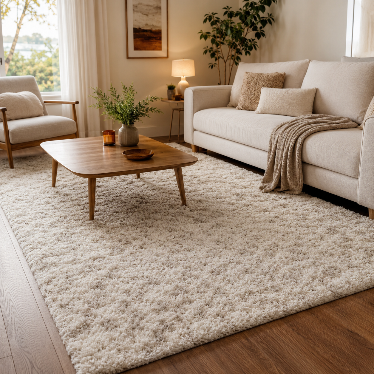 Plush Washable Bedroom Area Rug