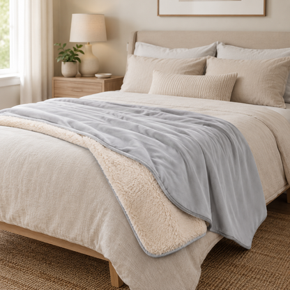 Reversible Cooling & Cozy Throw Blanket